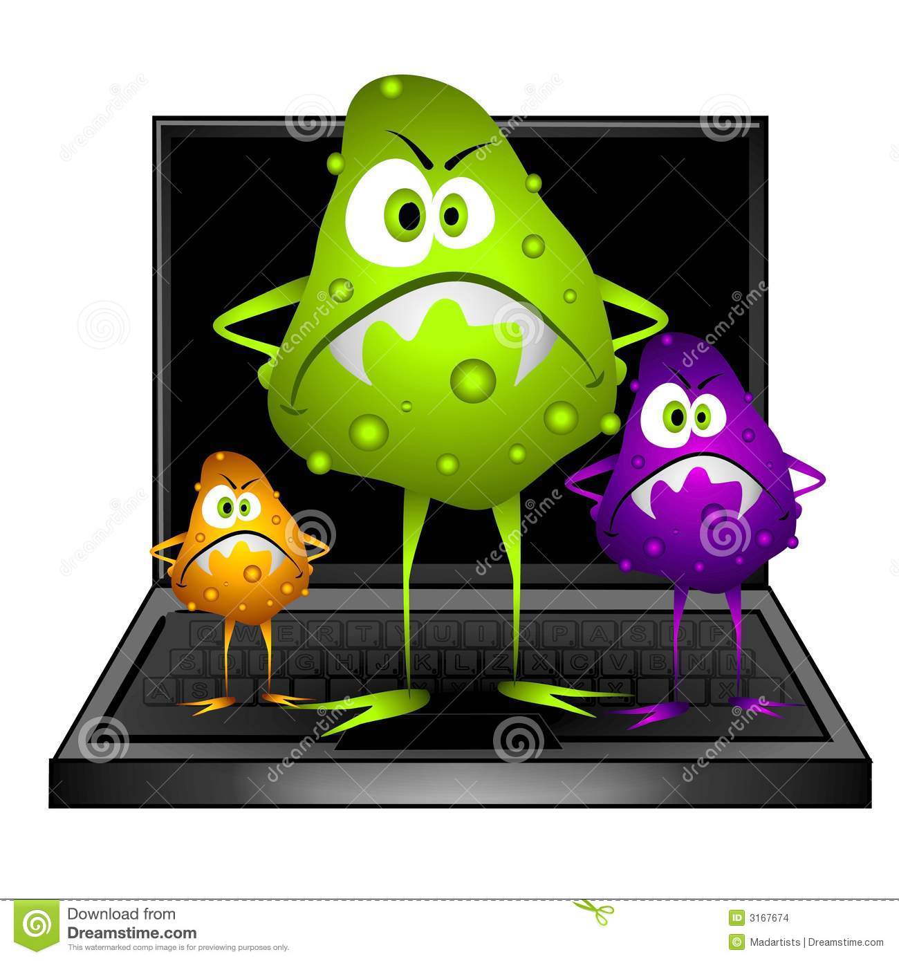 Computer Virus Bugs Clip Art Stock Images   Image  3167674