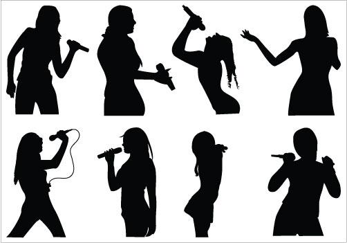 Girls Singing Silhouette Clip   Clipart Panda   Free Clipart Images