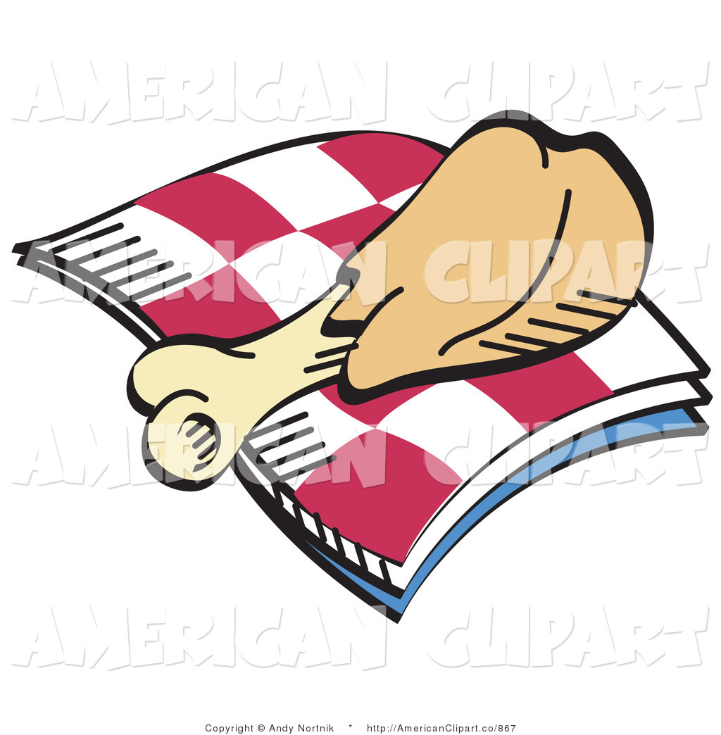 Picnic Blanket Clipart Vector Illustration Of A Tasty Turkey Drumstick