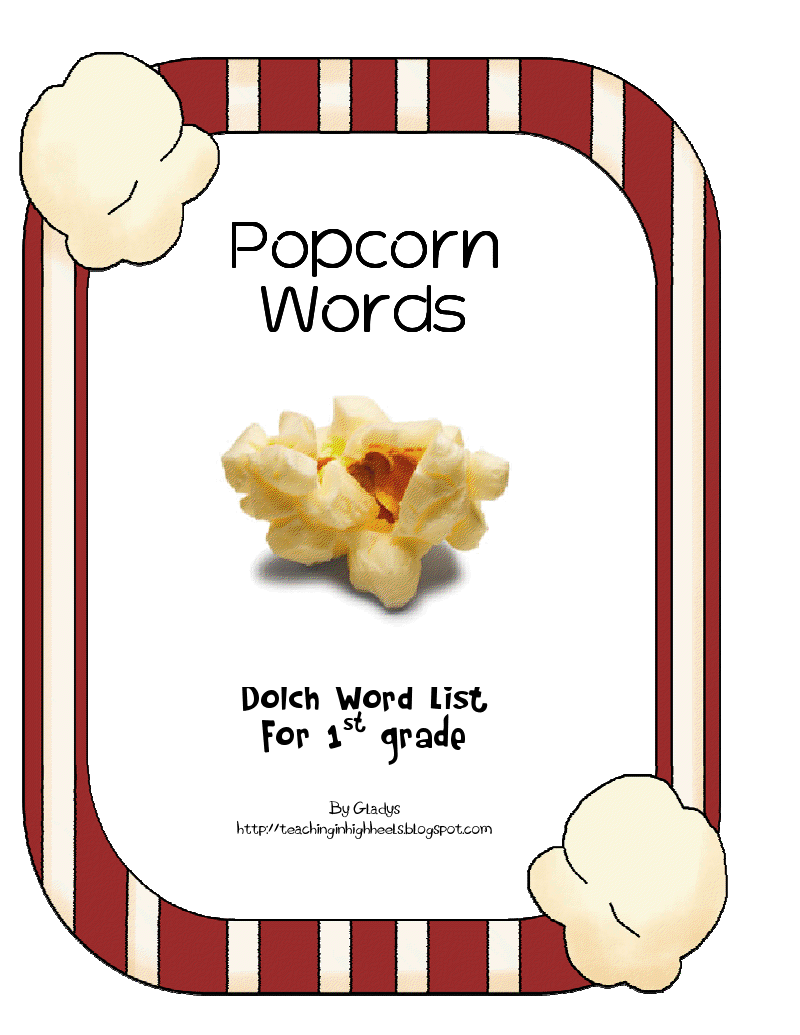 Popcorn Border Clipart Popcorn Words