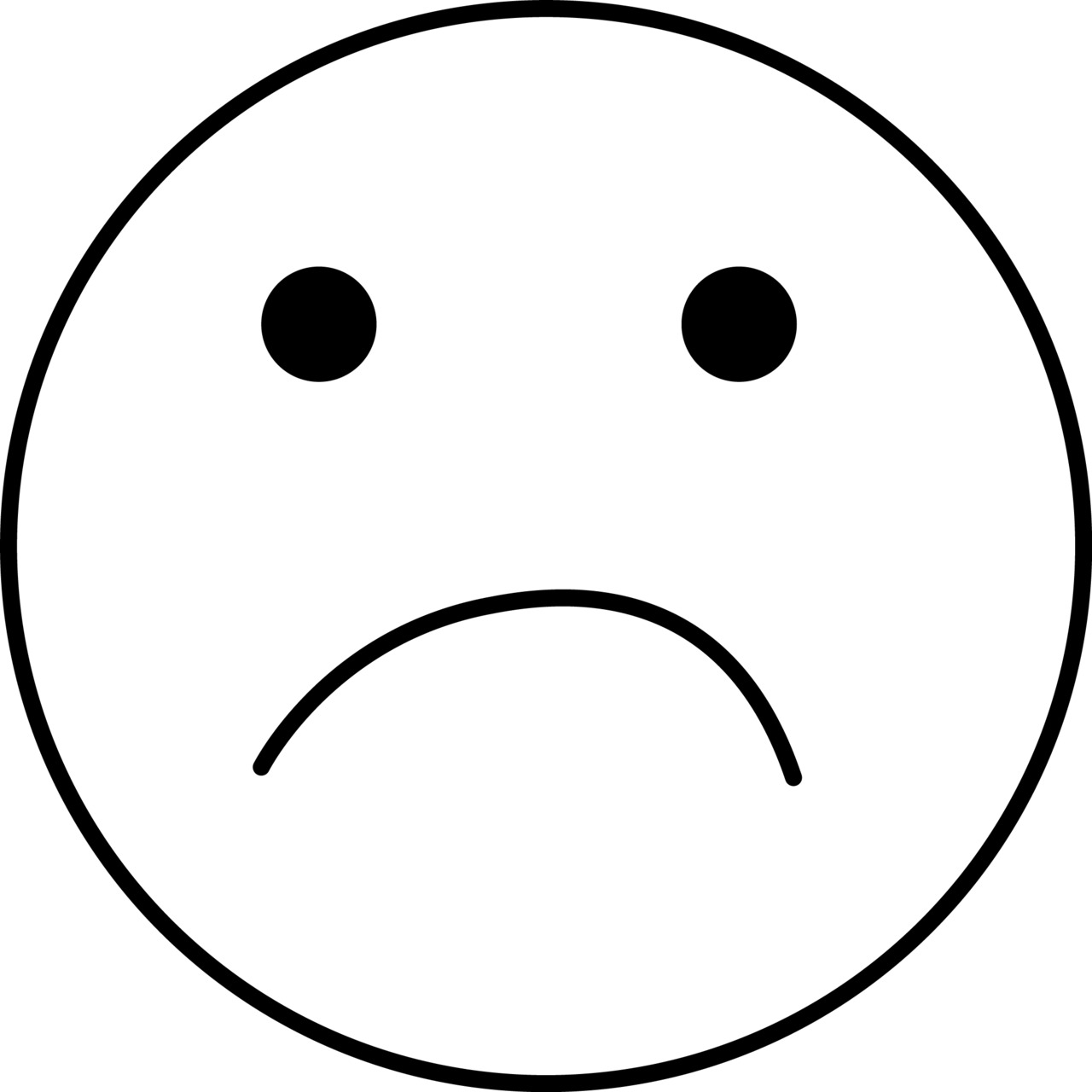 Sad Face Black And White   Clipart Panda   Free Clipart Images