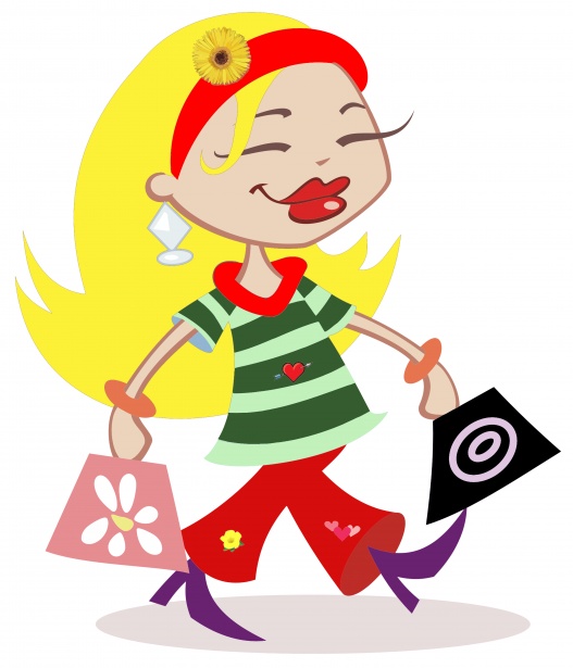 Shopping Woman Clipart By Kevin Phillips