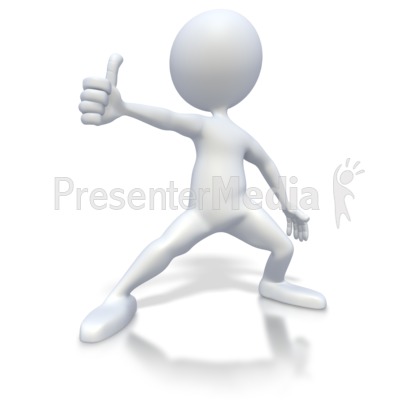 Stick Figure Excited Thumbs Up   3d Figures   Great Clipart For