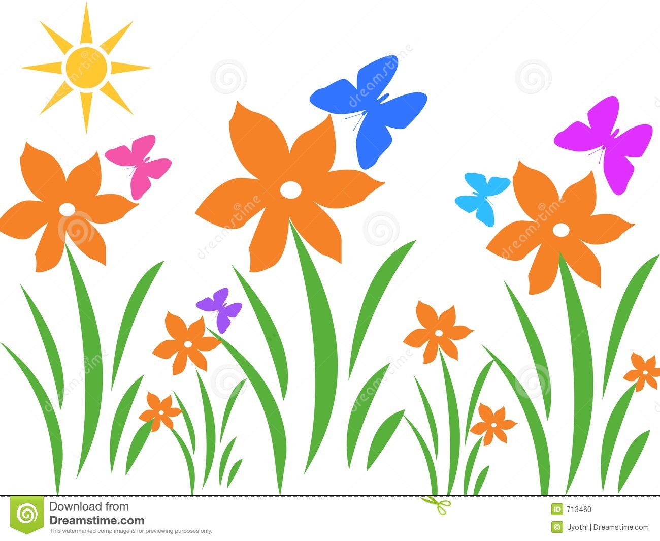 Summer Flowers Clip Art