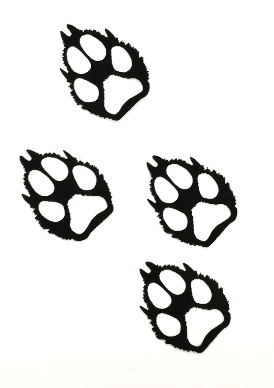 Wolf Paw Print Wolf Paws  Set Of 4