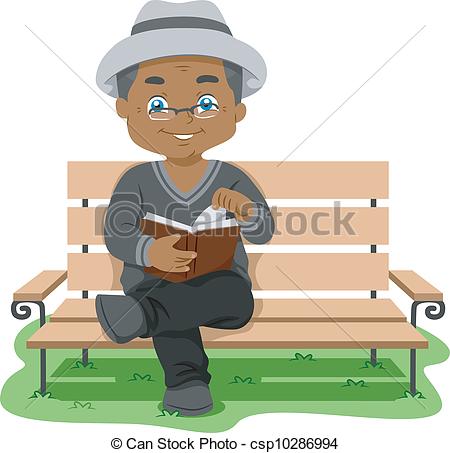 African American Grandfather Clipart Clip Art Illustration