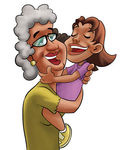 African American Grandfather Clipart Grandmother And Girl  