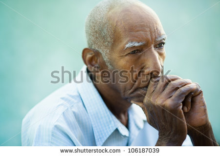 African American Grandfather Clipart Seniors Portrait Of Contemplative    