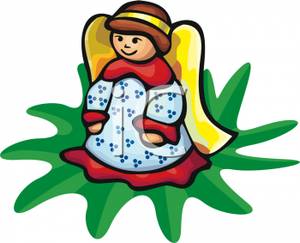 An Angel Christmas Tree Topper   Royalty Free Clipart Picture