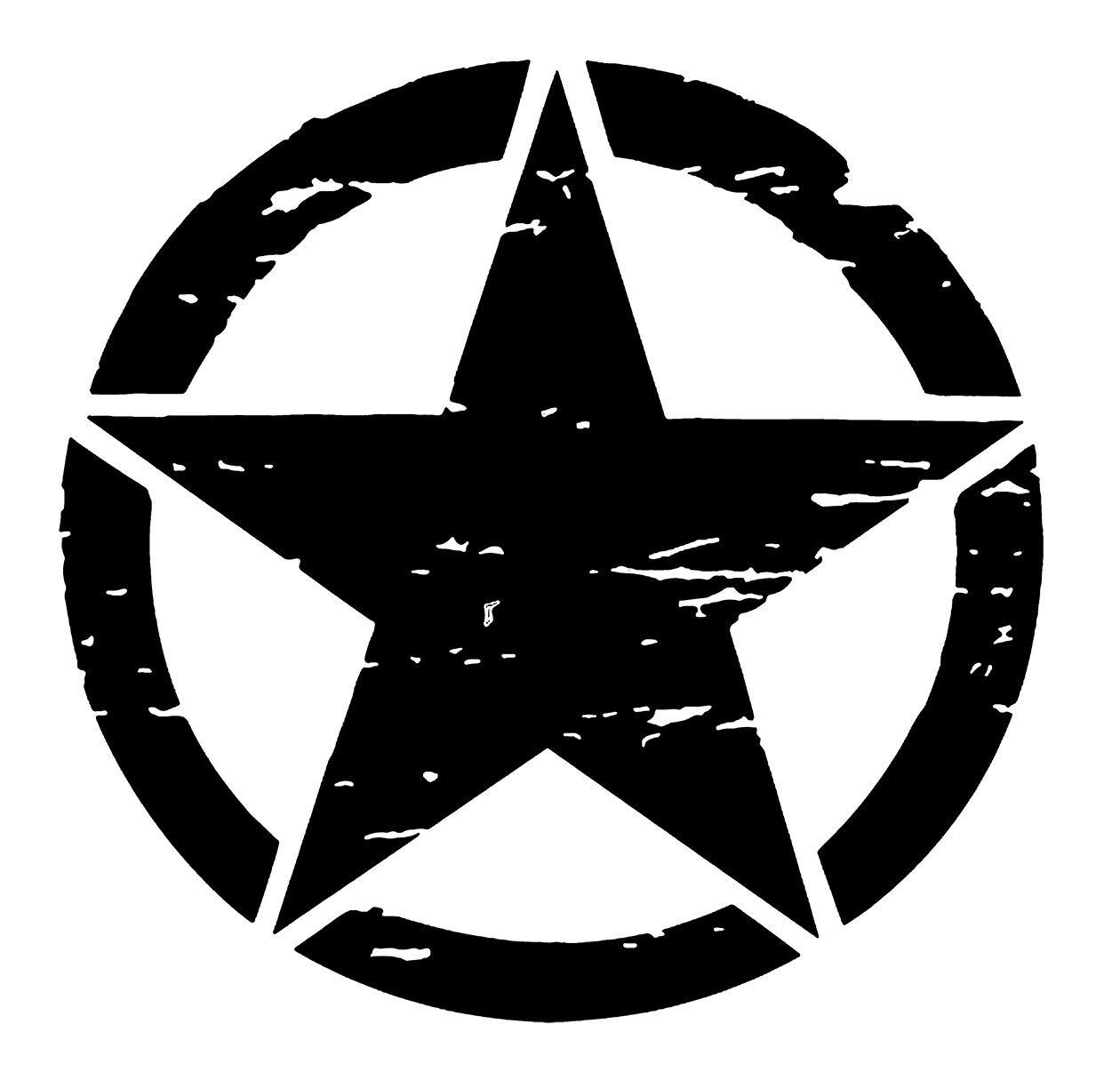 Army Jeep Military Distressed Star