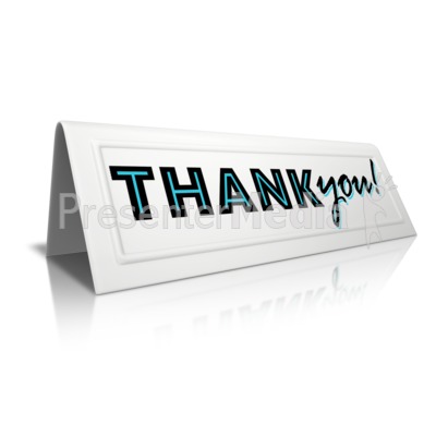 Beveled Card Thank You Presentation Clipart