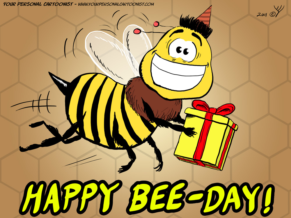 Birthday Bee Clip Art   Your Personal Cartoonist