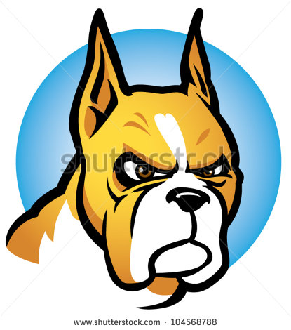 Boxer Dog Face Clip Art Boxer Dog   Stock Vector