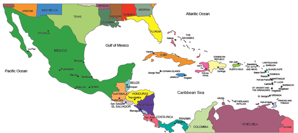 Central America Blank Printable South America Map Central America    