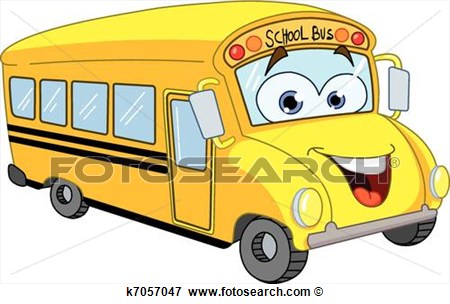 Clip Art   Cartone Animato Bus Scuola  Fotosearch   Cerca Clipart
