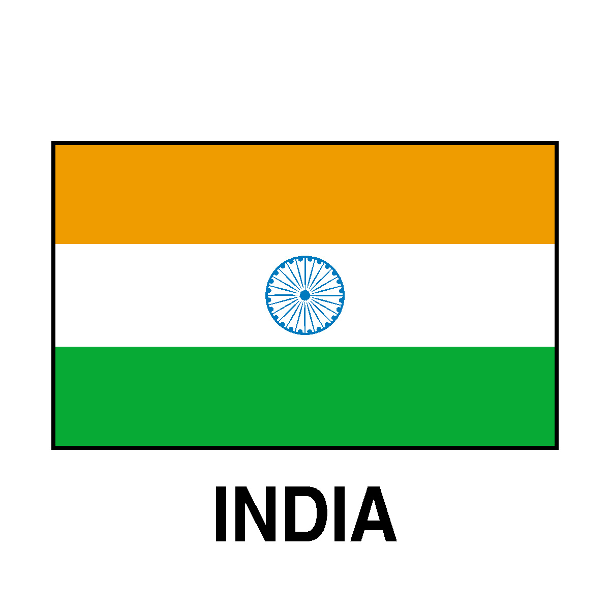 Clip Art Flags India Color