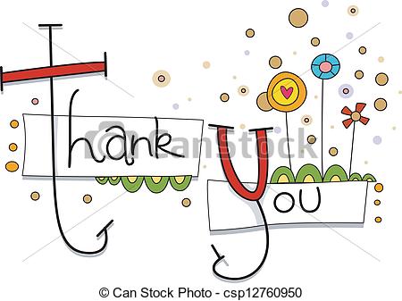Clipart Vector Of Thank You Card   Illustration Of A Thank You Card