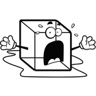 Cube Clipart Black And White Melting Ice  Black And White