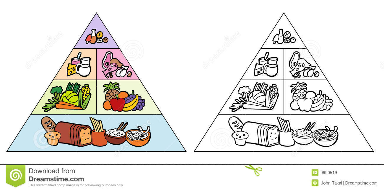 Image De Dessin Anim  D Une Pyramide De Nourriture   Versions De    