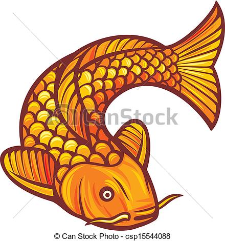 Koi Fish  Vector Illustration Of A Japanese Or Chinese Inspired Koi