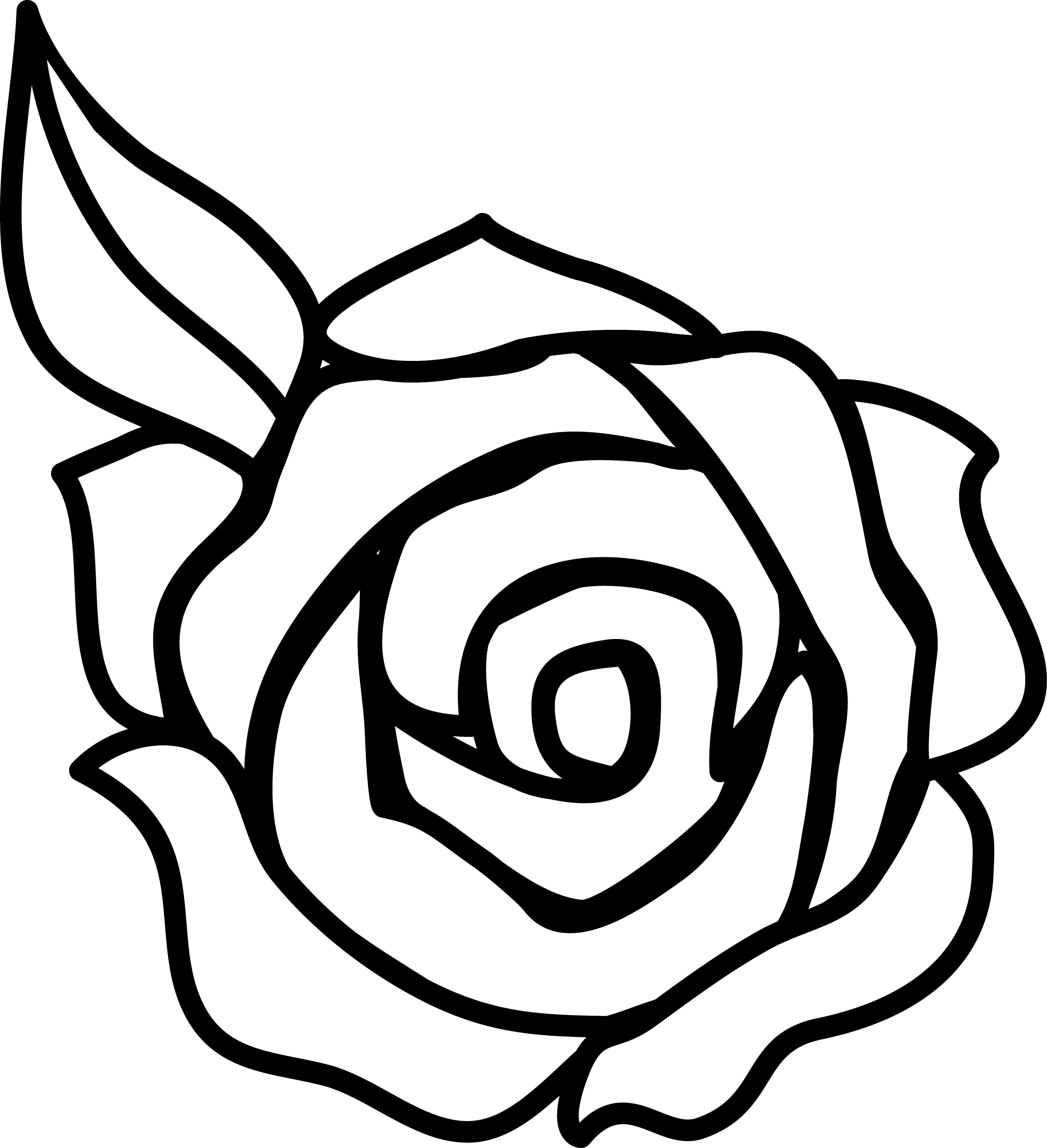 Medal Clipart Black And White Rose Clipart Black And Whiterose Clip