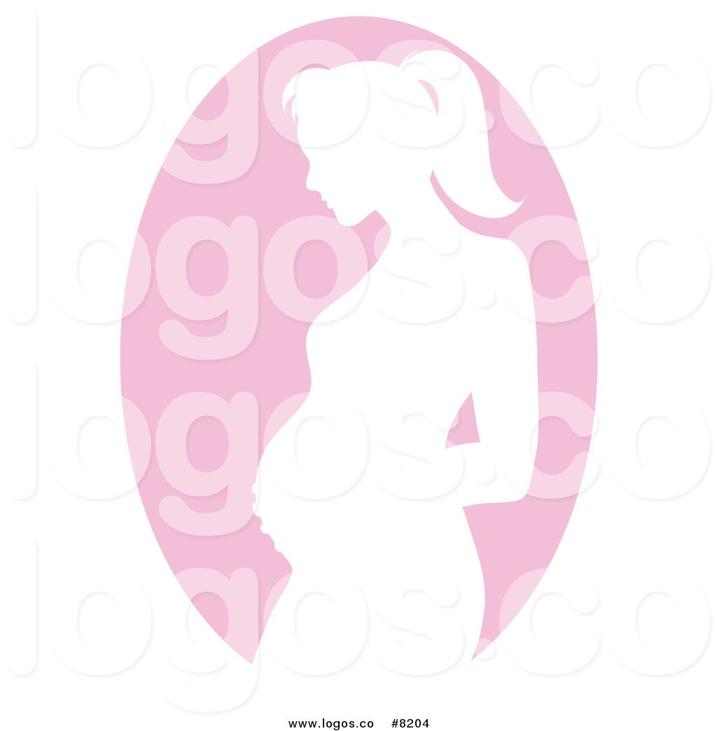 Of A White And Pink Pregnant Mother Silhouette Cameo By Pams Clipart