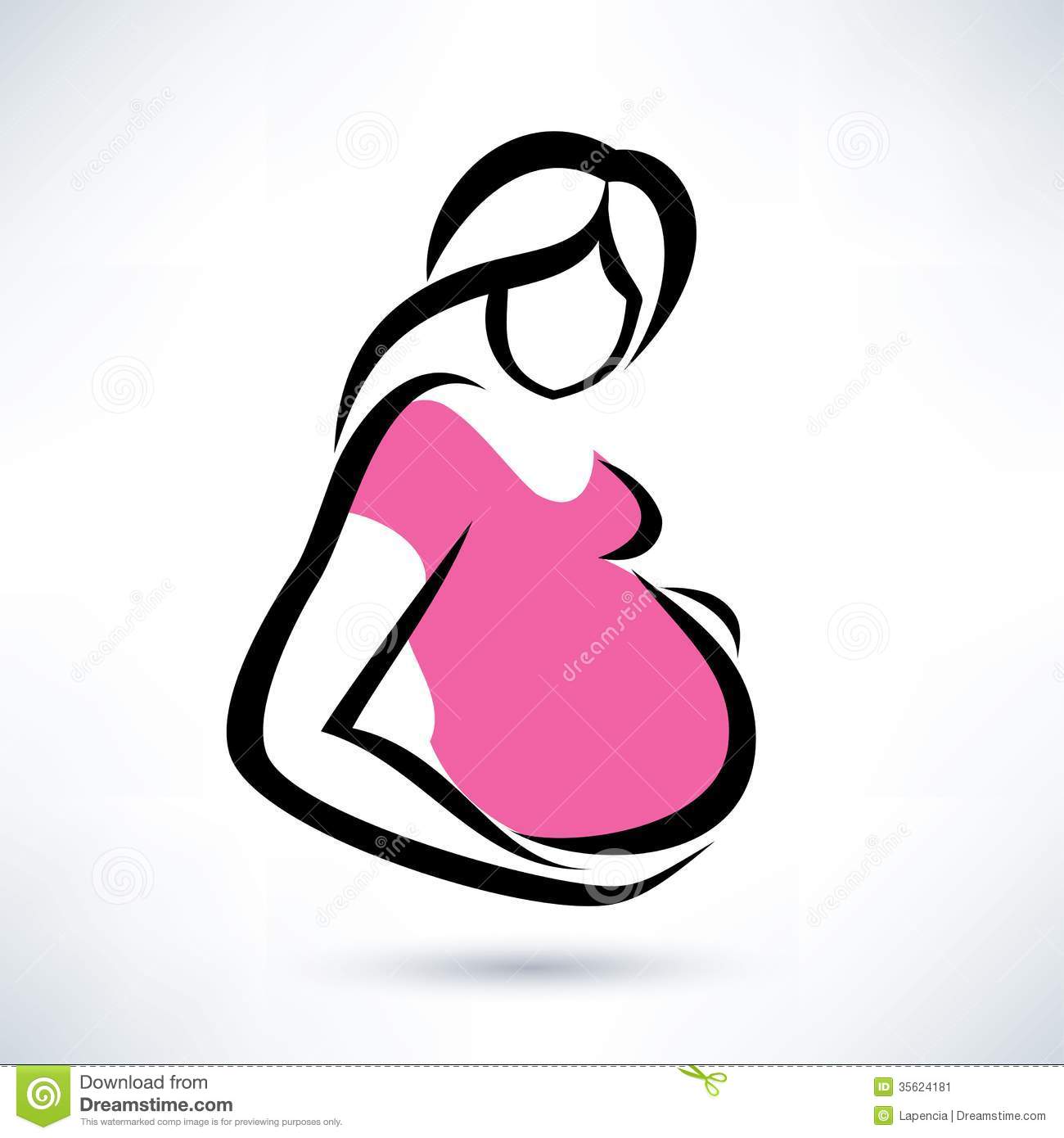 Pregnant Woman Stylized Symbol Stock Image   Image  35624181