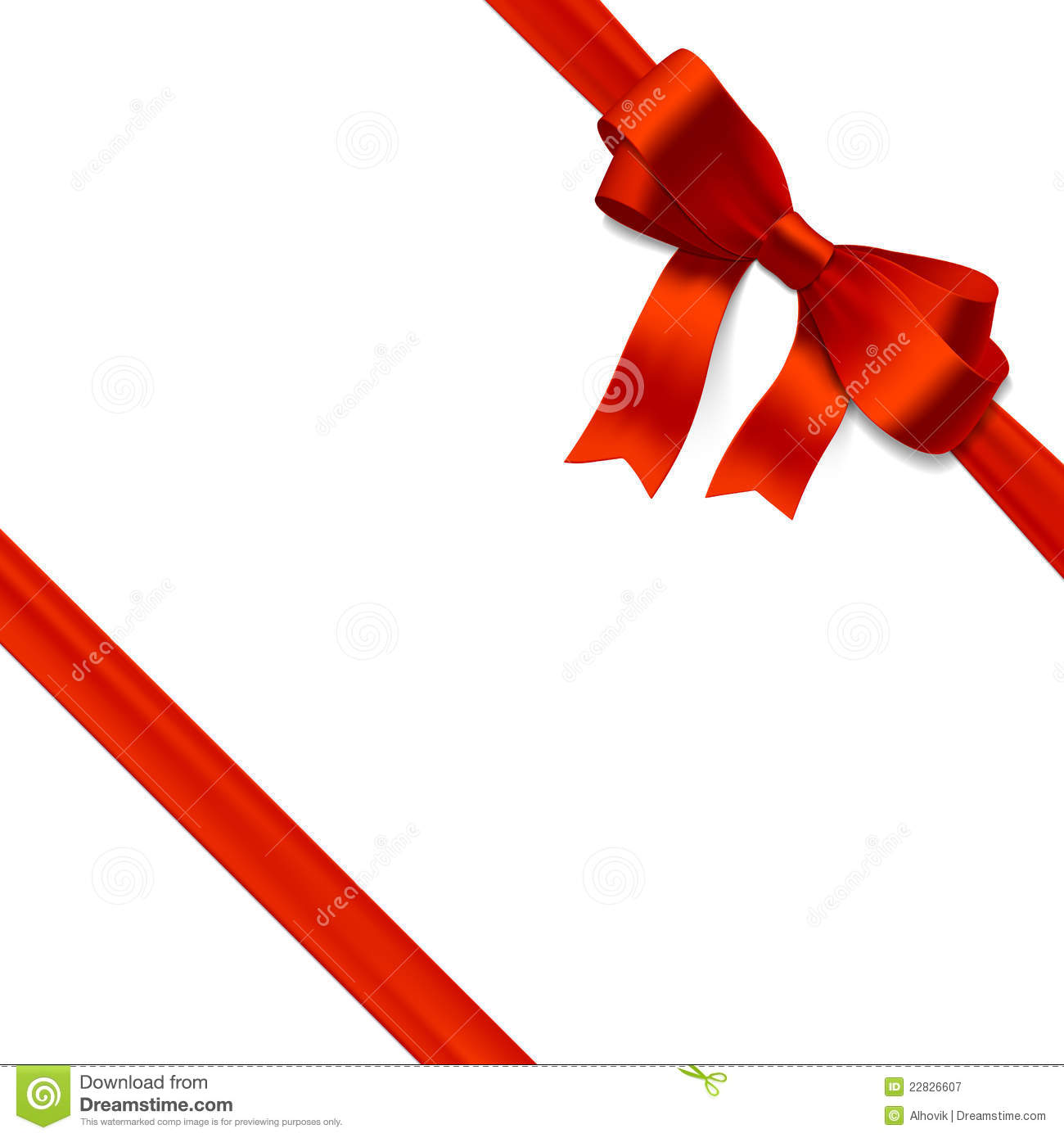 Red Gift Bow With Ribbon Royalty Free Stock Photography   Image