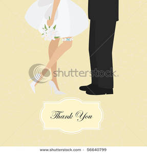 Royalty Free Clipart Image  Wedding Thank You Card