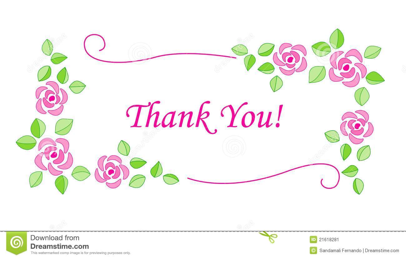 Thank You Flowers Clipart Thank You Cute Roses Floral