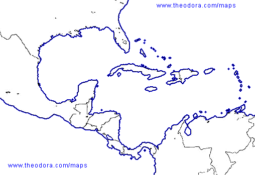 The Following Blank Map Of The Caribbean And Central And South America