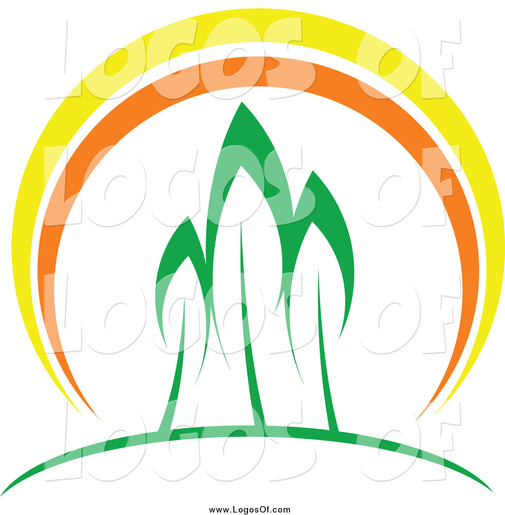 Trees And A Sunset Logo Logo Clip Art Seamartini Graphics