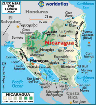 World Map North America Central America Nicaragua Select A Central