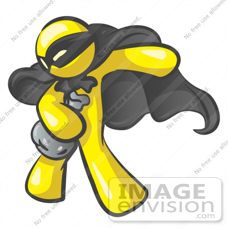     37765 Clip Art Graphic Of A Yellow Guy Character Robber By Jester Arts