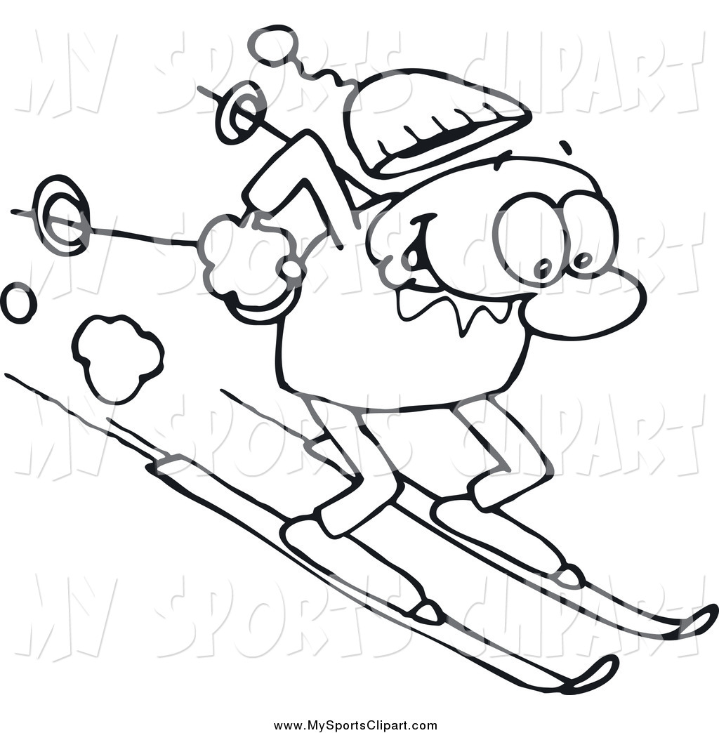 Art Black And White Source Http Imagixs Com Skiing Coloring Page Page    