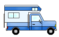 Blue Pickup Truck With A Cabover Camper And The Truck And Camper