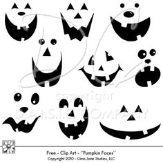 Clip Art Pumpkin Faces Images   Pictures   Becuo
