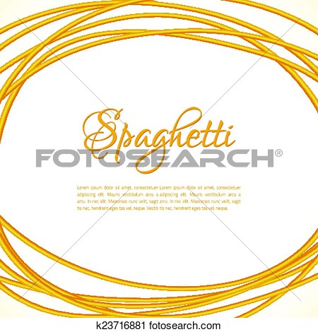 Clipart   Realistic Twisted Spaghetti Pasta Circle Frame  Fotosearch