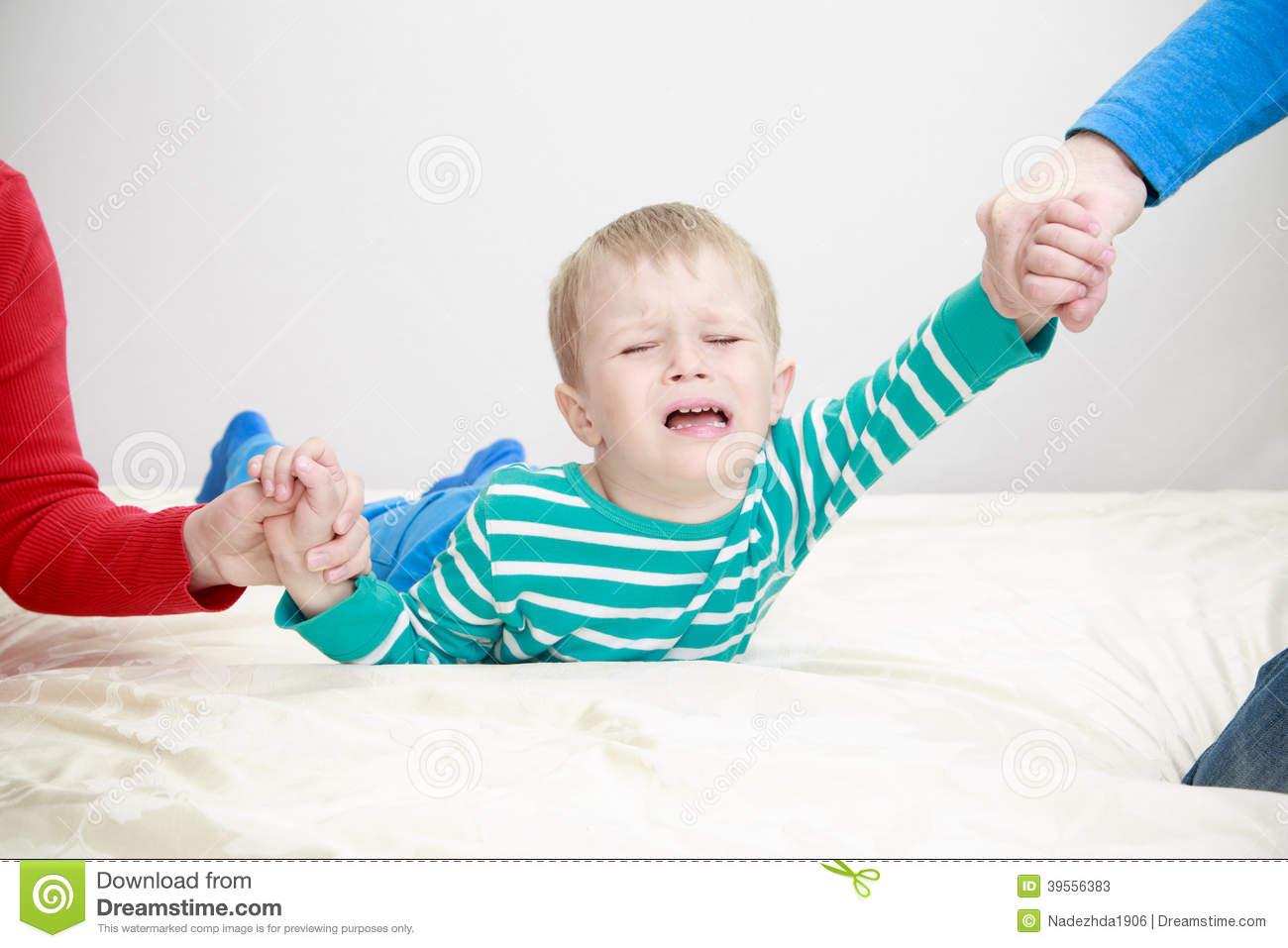 Divorced Parents Holding Sad Child Stock Photo   Image  39556383