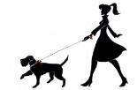 Girl Walking Dog Free Cliparts That You Can Download To You Computer