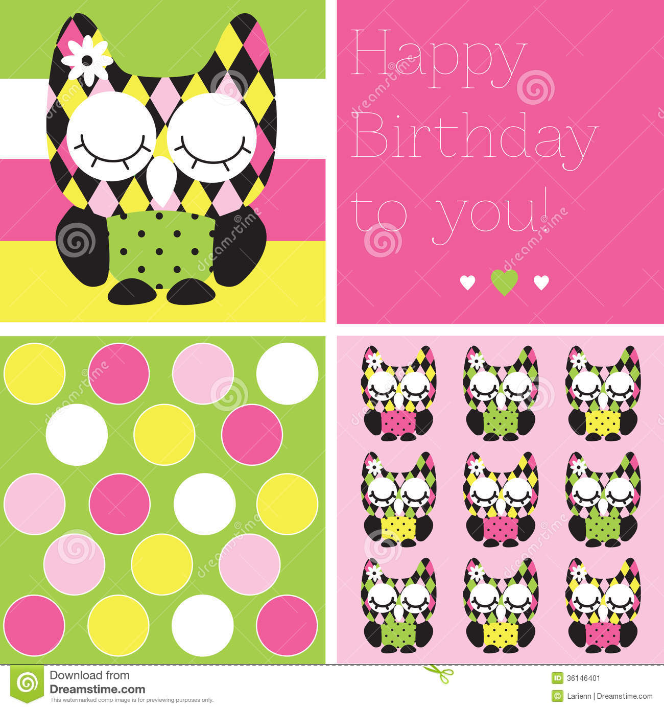 Happy Birthday Owl Illustration Stock Image   Image  36146401