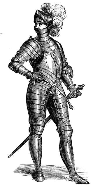 Knight In Complete Armor   Clipart Etc