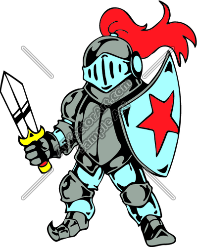 Medieval Knight In Metal Armor Clipart And Vectorart  Sports Mascots