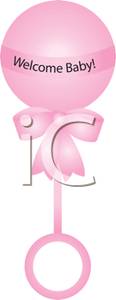 Pink Baby Rattle Clipart Image