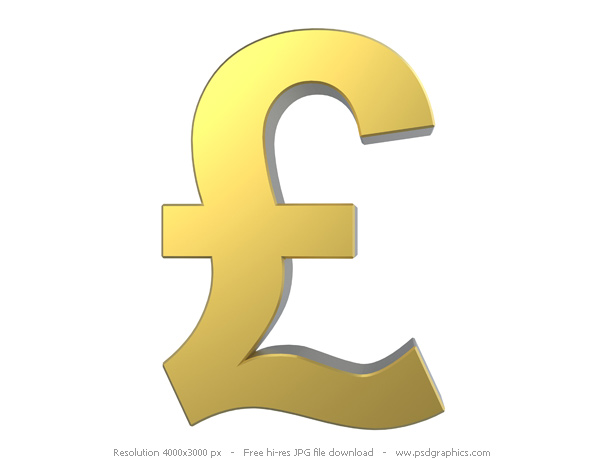 Sign Gold Pound Currency Financial 3d Symbols Author Psd Graphics
