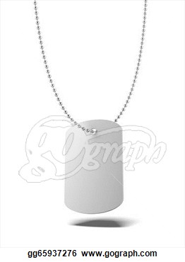 Stock Illustration   Military Id Tag Isolated On A White Background