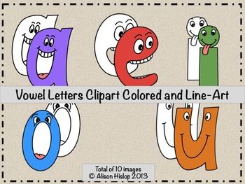 Vowels With Attitude    Super Cute Vowel Clip Art