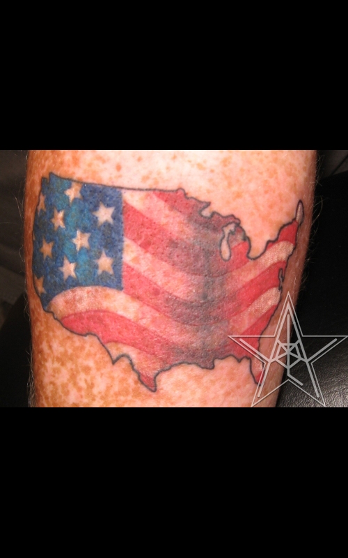 American Flag Tattoo Flash