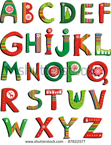 Christmas Alphabet Stock Photos Images   Pictures   Shutterstock