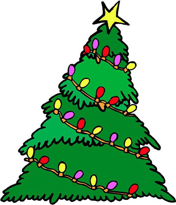 Christmas Trees Decorated  Decorated Illustration   Merry Christmas